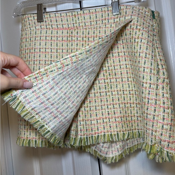 Zara - Party Pastel Feminine Festival Chic Multicolor Tweed Skort in Size S - Picture 3 of 10